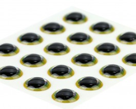 Ultra 3D Epoxy Eyes, Yellow, 6 mm